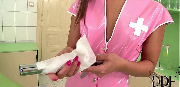  Kinky Nurse Amirah Stuffs Up Her Wet Pussy & Tight Asshole